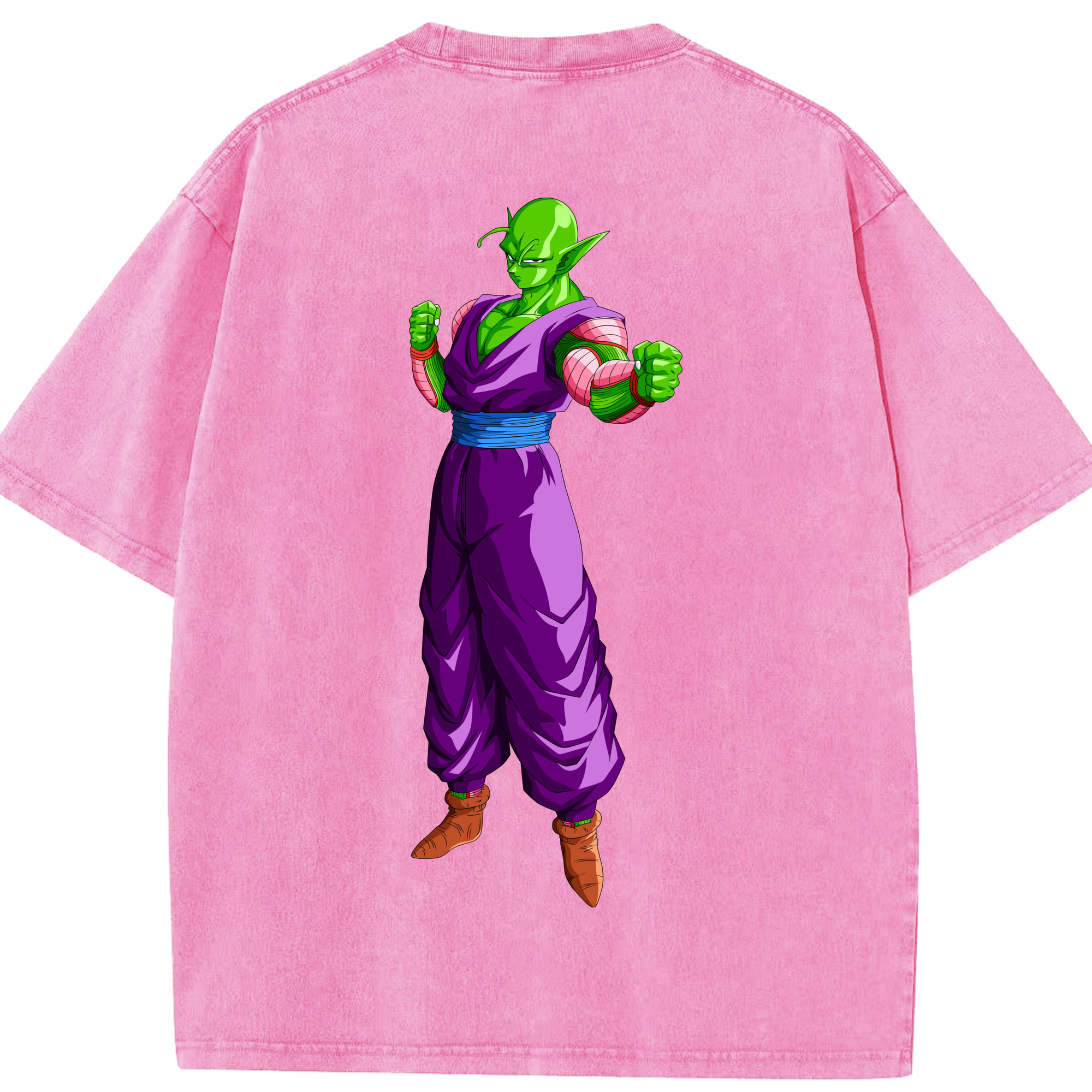 （画像用） ドラゴンボール ピッコロ DRAGON BALL Piccolo 綿100% ヴィンテージ風 半袖Tシャツ（背面プリント）